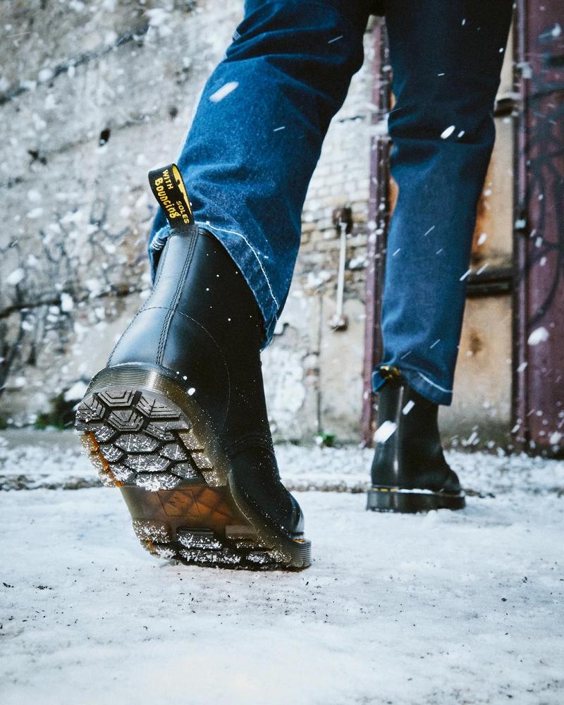 Botas de Invierno Dr Martens 1460 DM's Wintergrip Cuero Hombre Negros | MX 242TCE